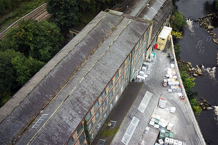 Aerial view of roof before Stormflex solution